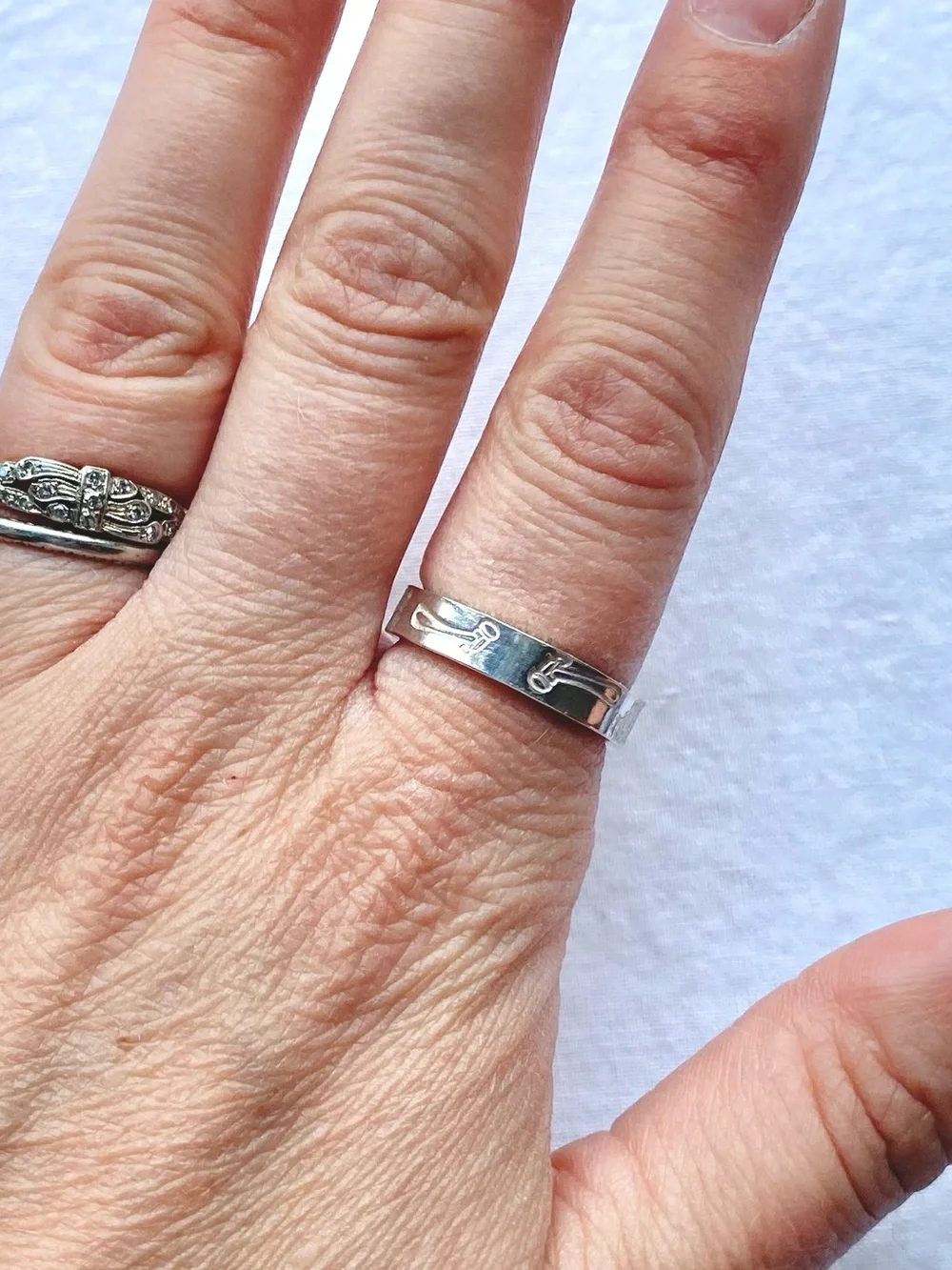 Artisan-Made Modern Sterling ring Size 6.5